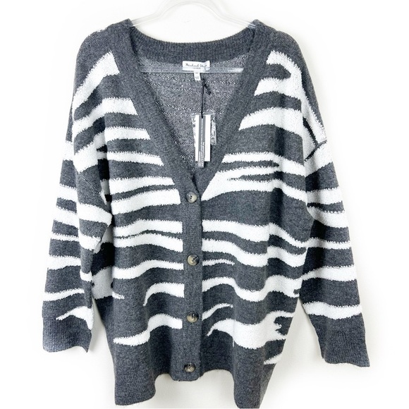 NWT Michael Stars Los Angeles Nell Cardigan Long sleeve button front size: 2X - Picture 2 of 13